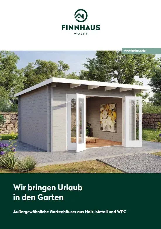 Titelseite: Wolff Finnhaus – Gartenhäuser