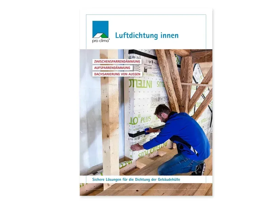 Titelseite: pro clima – Luftdichtung innen
