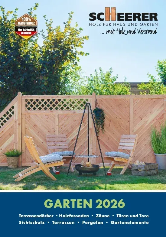 Titelseite: Scheerer – Garten & Sichtschutz