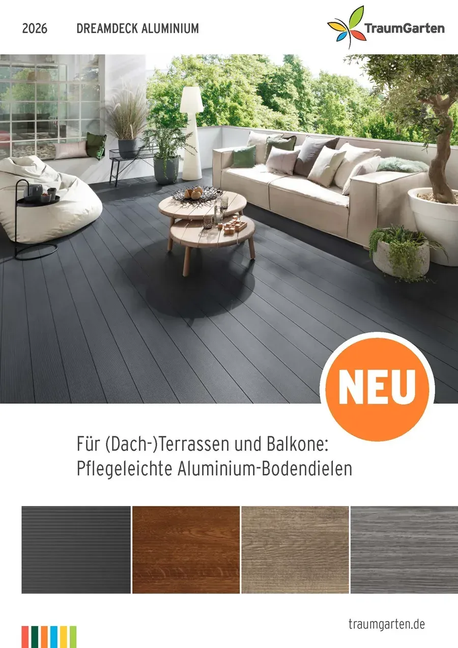 Titelseite: DREAMDECK ALU Sonderkatalog